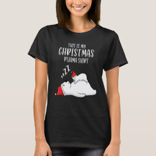 This Is My Christmas Pajama Mother Baby Polar Bear T-Shirt