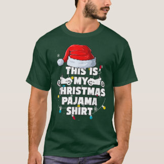 This is My Christmas Pajama  Motorcycle Xmas Light T-Shirt