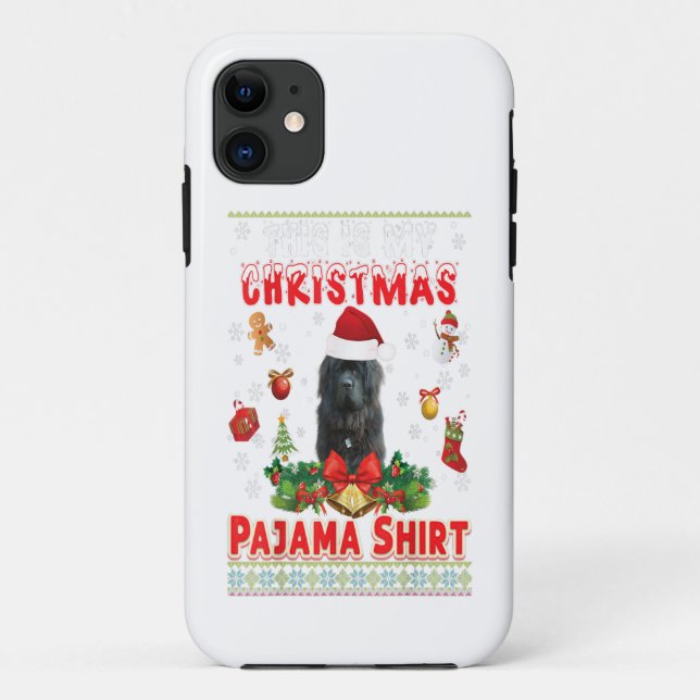 This is My Christmas Pajama | Newfoundland Dog Case-Mate iPhone Case (Back)