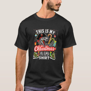 This Is My Christmas Pajama Pirate Dinosaur Skull T-Shirt