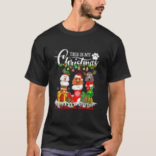 This Is My Christmas Pajama Poodle In Socks Christ T-Shirt
