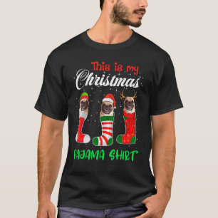 This Is My Christmas Pajama Pug Dog Puppy T-Shirt