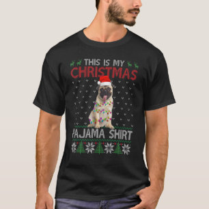 This Is My Christmas Pajama   Pug Light Dog T-Shirt