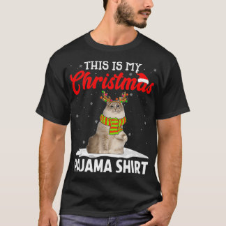 This Is My Christmas Pajama  Ragdoll Cat  T-Shirt