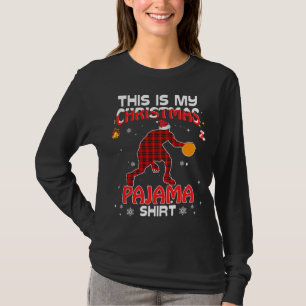 This Is My Christmas Pajama Red Plaid Basketball X T-Shirt