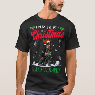 This Is My Christmas Pajama Rottweiler Dog T-Shirt
