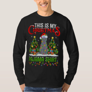 This Is My Christmas Pajama Russian Blue Cat Chris T-Shirt