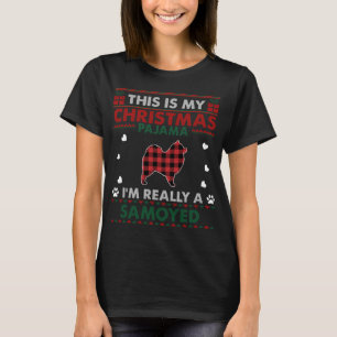 This Is My Christmas Pajama Samoyed Dog Owner Xmas T-Shirt