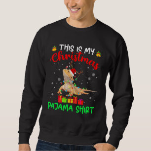 This Is My Christmas Pajama Santa Bearded Dragon Sweatshirt