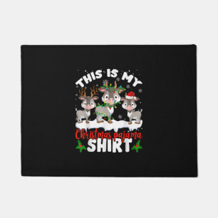 This Is My Christmas Pajama Santa Goat Lover Gift Doormat