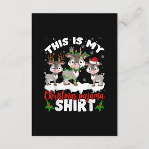 This Is My Christmas Pajama Santa Goat Lover Gift Enclosure Card