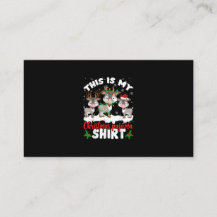 This Is My Christmas Pajama Santa Goat Lover Gift Enclosure Card