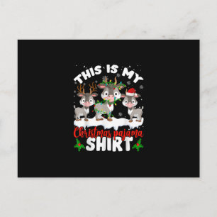 This Is My Christmas Pajama Santa Goat Lover Gift Invitation Postcard