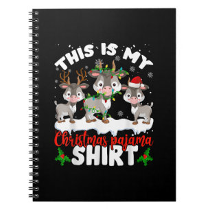 This Is My Christmas Pajama Santa Goat Lover Gift Notebook