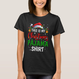 This Is My Christmas Pajama   Santa Hat Christmas T-Shirt