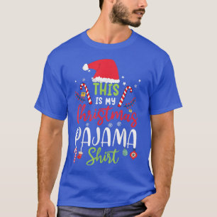 This Is My Christmas Pajama Santa Hat Kids Women T-Shirt