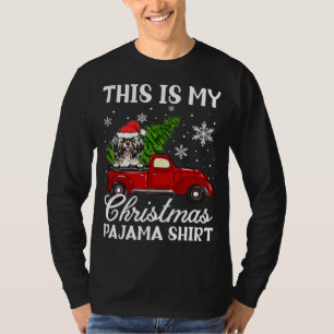 This is My Christmas Pajama Santa Hat Red Truck Xm T-Shirt