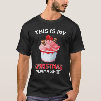 This Is My Christmas Pajama Santa Ice Cream Funny T-Shirt