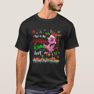 This Is My Christmas Pajama Santa Reindeer Flaming T-Shirt