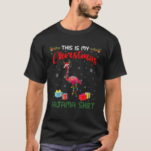 This Is My Christmas Pajama Santa Reindeer Flaming T-Shirt