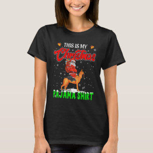 This Is My Christmas Pajama Santa Riding German Sh T-Shirt