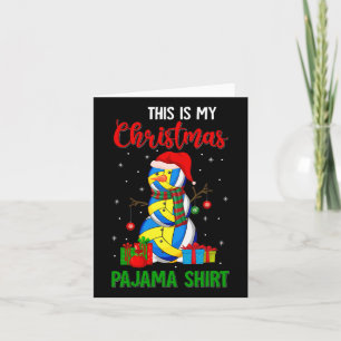 This Is My Christmas Pajama Santa Volleyball Lover Card