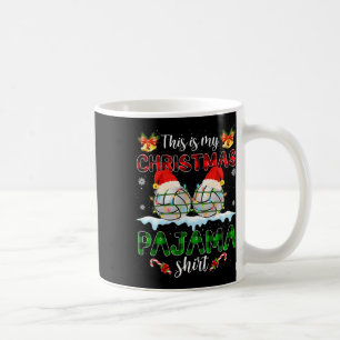 This Is My Christmas Pajama Santa Volleyball Xmas Coffee Mug