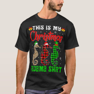 This Is My Christmas Pajama Seahorse Lover Santa H T-Shirt
