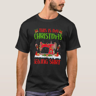 This Is My Christmas Pajama Sewing Machine Christm T-Shirt