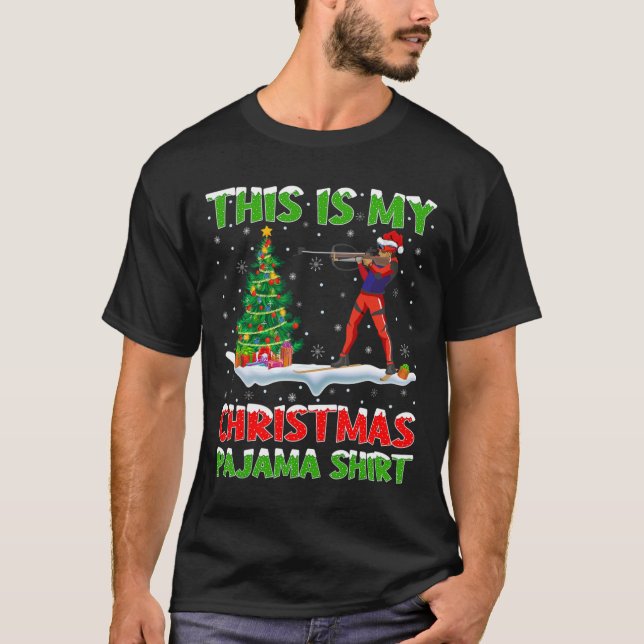 This Is My Christmas Pajama Shirt Biathlon Christm (Front)