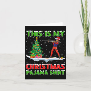 This Is My Christmas Pajama Shirt Biathlon Christm Card