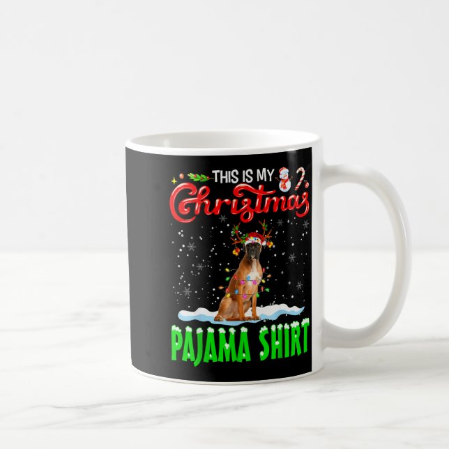 This Is My Christmas Pajama Shirt Boxer Christmas  Coffee Mug (Right)