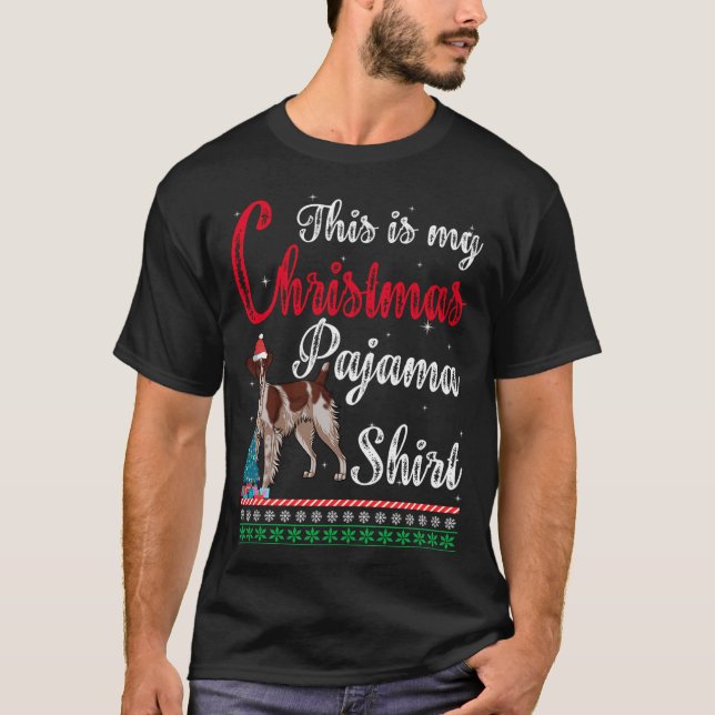 This Is My Christmas Pajama Shirt Brittany Spaniel (Front)