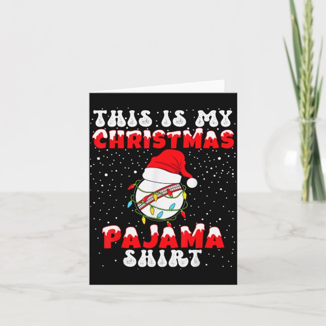 This Is My Christmas Pajama Shirt Cricket Player P Card (Front)