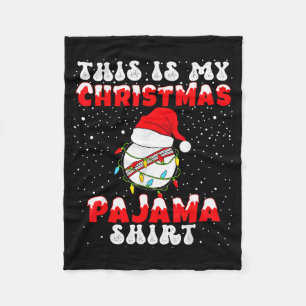 This Is My Christmas Pajama Shirt Cricket Player P Fleece Blanket