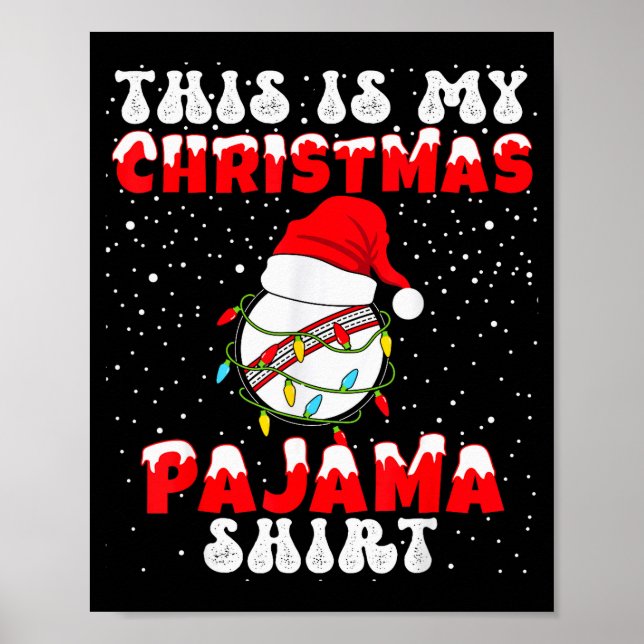 This Is My Christmas Pajama Shirt Cricket Player P Poster (Front)