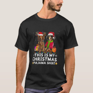 This Is My Christmas Pajama Shirt Dachshund Santa