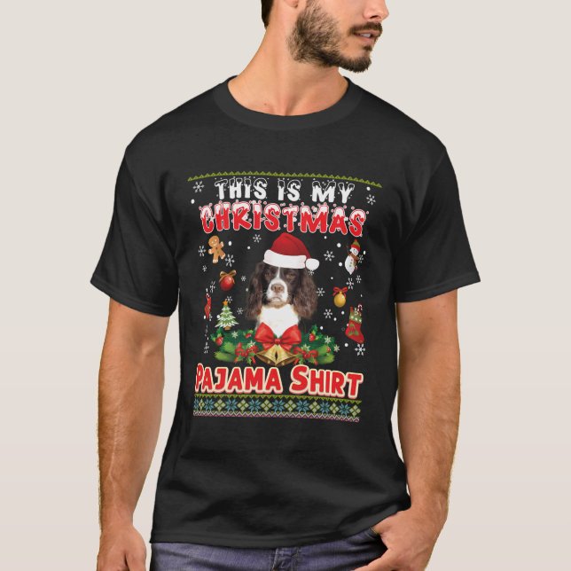 This Is My Christmas Pajama Shirt English Springer (Front)