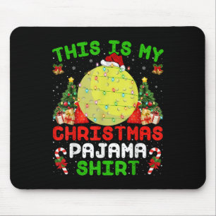 This Is My Christmas Pajama Shirt Field Hockey Chr Mouse Pad