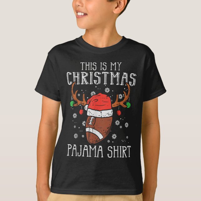 This Is My Christmas Pajama Shirt Football Xmas Sr (Front)