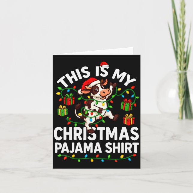 This Is My Christmas Pajama Shirt Funny Christmas  Card (Front)