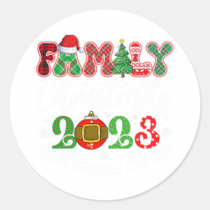 this is my christmas pajama shirt funny christmas classic round sticker