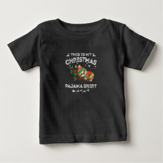 This is My Christmas Pajama Shirt Funny Sloth Love
