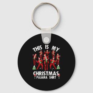 This Is My Christmas Pajama Shirt Funnytrump Dance Key Ring