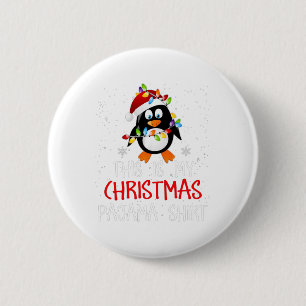 This Is My Christmas Pajama Shirt Penguins Santa G 6 Cm Round Badge