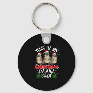 This Is My Christmas Pajama Shirt Platypus Animal Key Ring