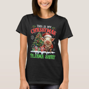 This Is My Christmas Pajama Shirt Santa Pig Farm A