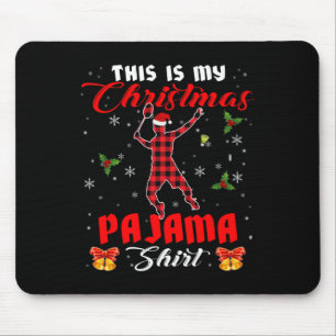 This Is My Christmas Pajama Shirt Santa Plaid Badm Mouse Pad