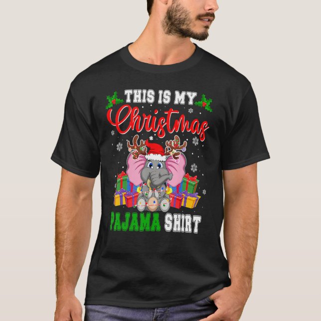 This Is My Christmas Pajama Shirt Santa Reindeer E (Front)