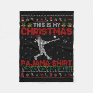 This Is My Christmas Pajama Shirt Santa Softll Swe Fleece Blanket